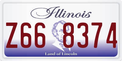 IL license plate Z668374