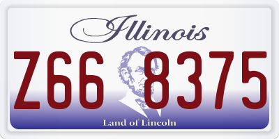 IL license plate Z668375