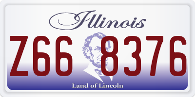 IL license plate Z668376