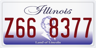 IL license plate Z668377
