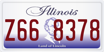 IL license plate Z668378