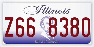 IL license plate Z668380