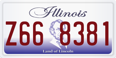 IL license plate Z668381