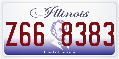 IL license plate Z668383