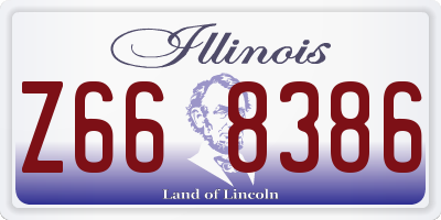 IL license plate Z668386