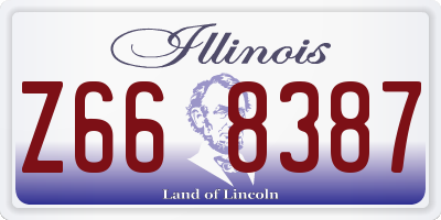 IL license plate Z668387