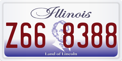 IL license plate Z668388
