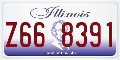 IL license plate Z668391