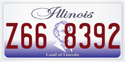 IL license plate Z668392