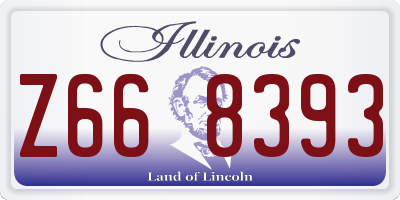 IL license plate Z668393