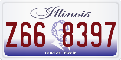 IL license plate Z668397