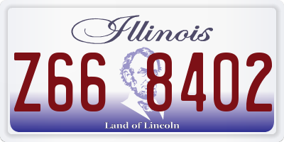 IL license plate Z668402