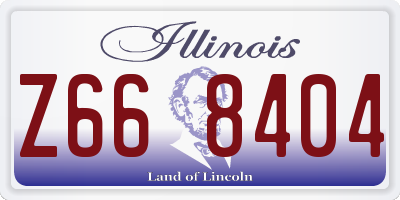 IL license plate Z668404