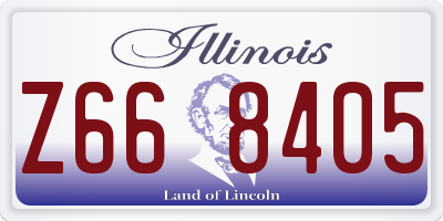 IL license plate Z668405