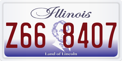 IL license plate Z668407