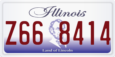 IL license plate Z668414