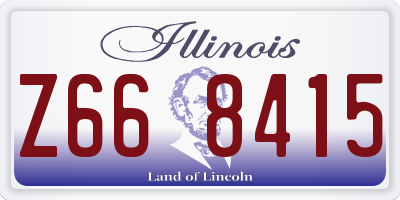 IL license plate Z668415