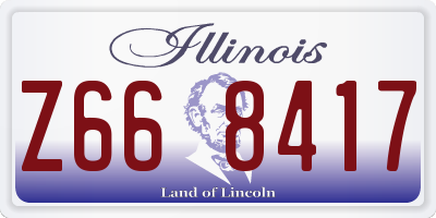 IL license plate Z668417