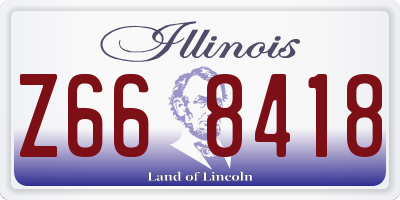IL license plate Z668418