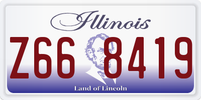 IL license plate Z668419