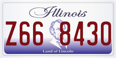 IL license plate Z668430