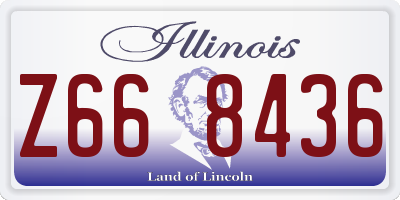 IL license plate Z668436