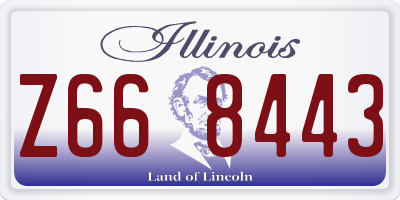 IL license plate Z668443