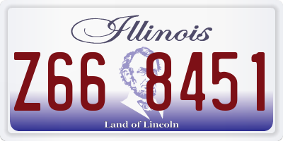 IL license plate Z668451