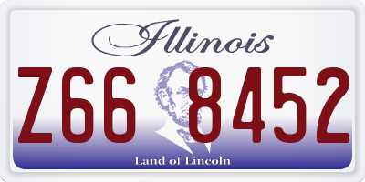 IL license plate Z668452