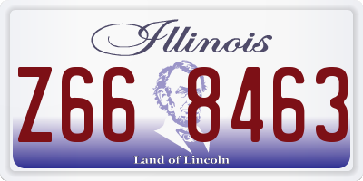IL license plate Z668463