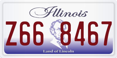 IL license plate Z668467