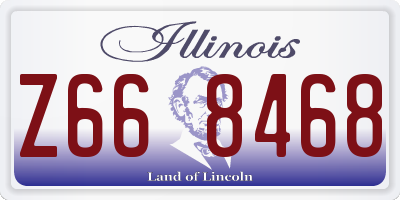 IL license plate Z668468