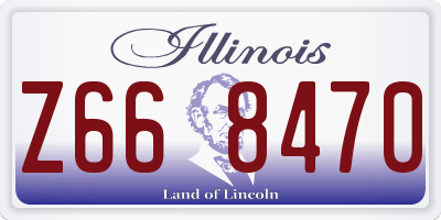 IL license plate Z668470