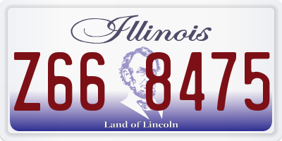 IL license plate Z668475