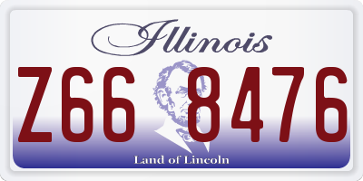 IL license plate Z668476