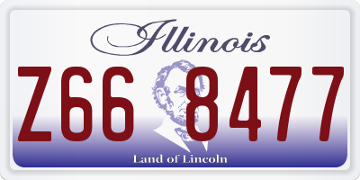 IL license plate Z668477