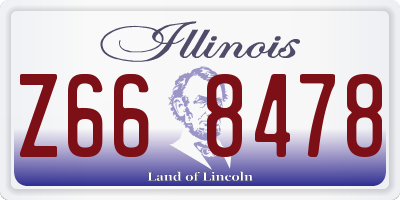IL license plate Z668478