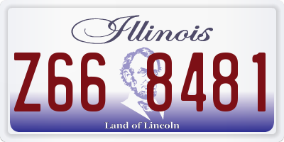 IL license plate Z668481