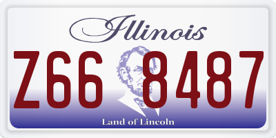 IL license plate Z668487