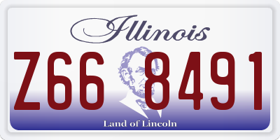 IL license plate Z668491