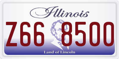 IL license plate Z668500