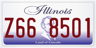 IL license plate Z668501
