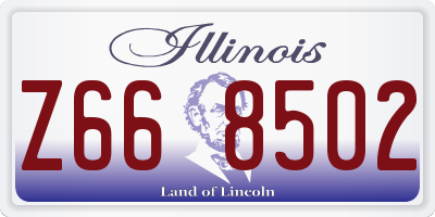 IL license plate Z668502
