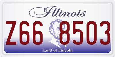 IL license plate Z668503