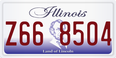 IL license plate Z668504