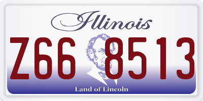 IL license plate Z668513