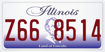IL license plate Z668514