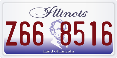 IL license plate Z668516