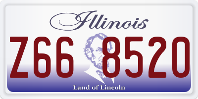 IL license plate Z668520