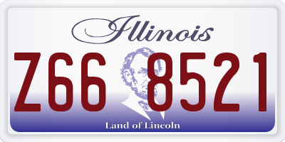 IL license plate Z668521